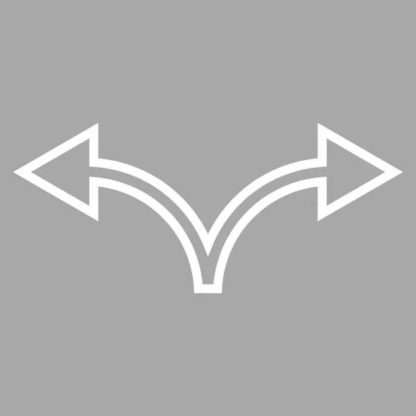 Rozdělte Vektorové ikonu šipky levé pravé linky — Stockový vektor