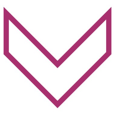 Anahat vektör simgesi aşağı ok ucu