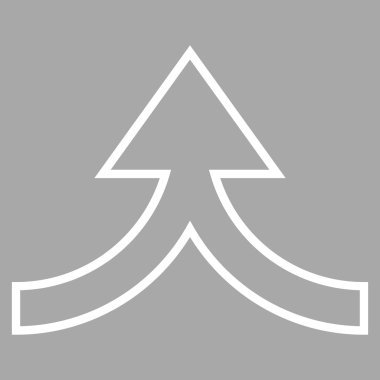 Kontur vektör simge yukarı bağlantı ok