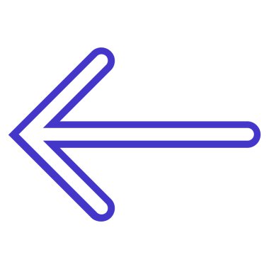 İnce çizgi vektör simge sol ok