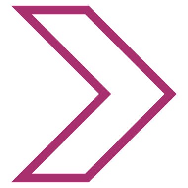 Ok ucu doğru anahat vektör simgesi