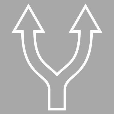 Kontur vektör simge yukarı çatallanma ok