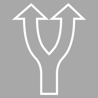 Anahat vektör simge yukarı çatallanma ok