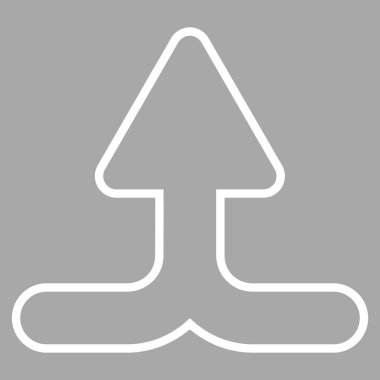 Kontur vektör simge yukarı ok birleştirmek