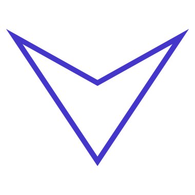 Anahat vektör simgesi aşağı ok ucu