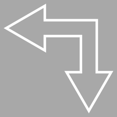 İnce çizgi vektör simgesi sol seçim ok