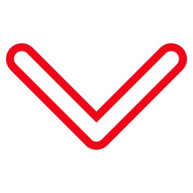 İnce çizgi vektör simgesi aşağı ok ucu