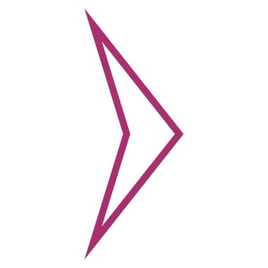 Ok ucu sağ kontur vektör simgesi