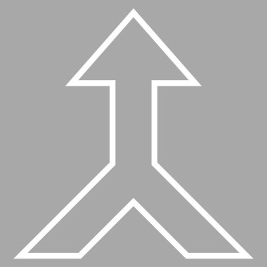 Kontur vektör simge yukarı ok birleştirmek