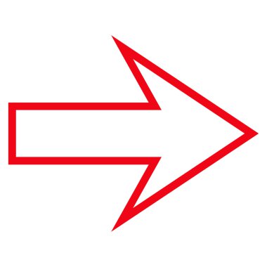 Kontur vektör simgesi sağ ok