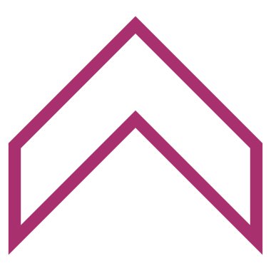 İnce çizgi vektör simge yukarı ok ucu