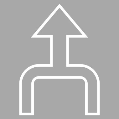 Kontur vektör simge yukarı ok birleştirmek