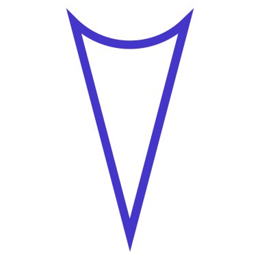 Anahat vektör simgesi aşağı ok ucu