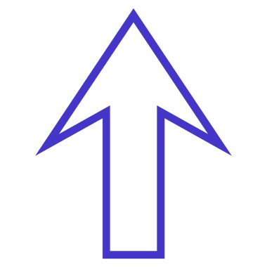 Anahat vektör simge yukarı ok