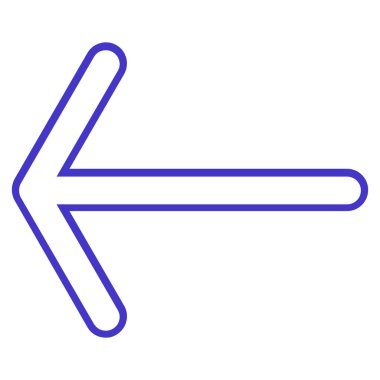 Ok sol anahat vektör simgesi