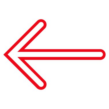 Ok sol anahat vektör simgesi