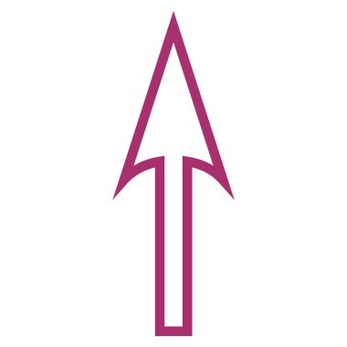 İnce çizgi vektör simge yukarı ok keskin