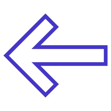 İnce çizgi vektör simge sol ok