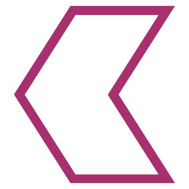 Ok ucu sol ince çizgi vektör simgesi