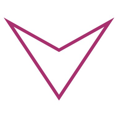 İnce çizgi vektör simgesi aşağı ok ucu