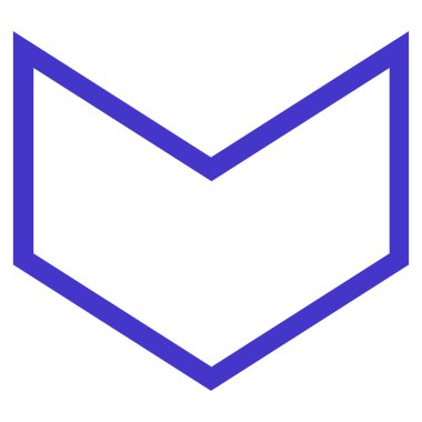 Kontur vektör simgesi aşağı ok ucu