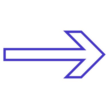 Kontur vektör simgesi sağ ok