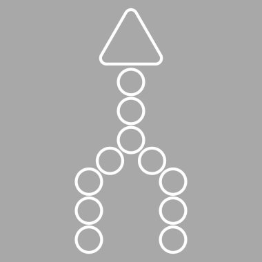 Kontur vektör simge yukarı ok birleştirmek