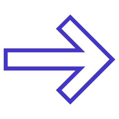 Kontur vektör simgesi sağ ok