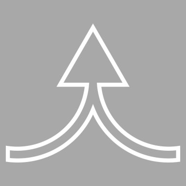 Kontur vektör simge yukarı ok bağlanmak