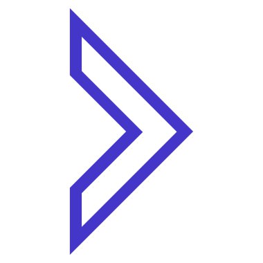 Ok ucu sağ kontur vektör simgesi