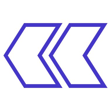 Shift Sol ince çizgi vektör simgesi