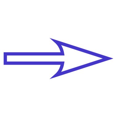 Keskin ok şu ince çizgi vektör simgesi