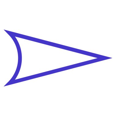 Ok ucu sağ kontur vektör simgesi