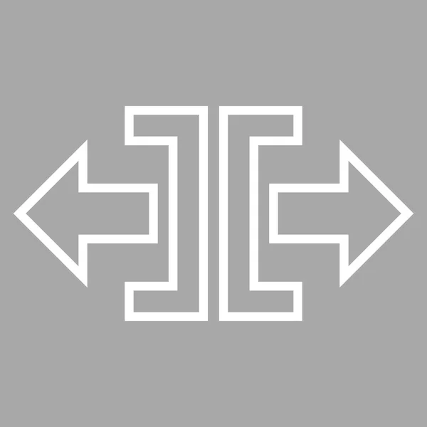 Ampliar Horizontal línea delgada Vector icono — Archivo Imágenes Vectoriales