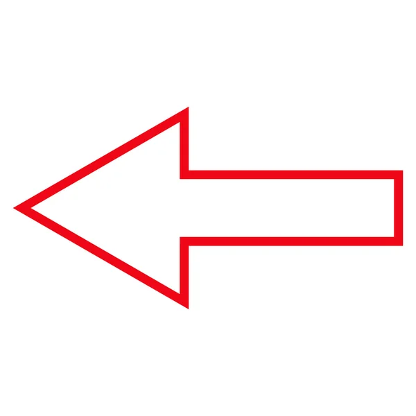 Flecha izquierda Contorno Vector Icono — Vector de stock