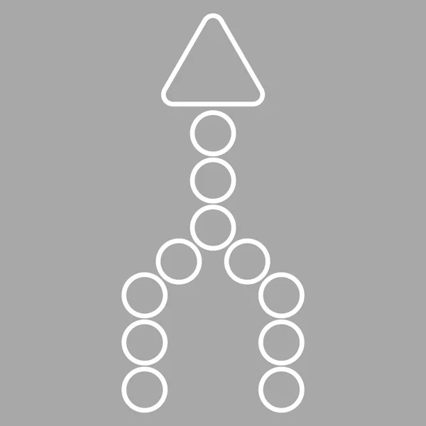 Комбайн Стрілка вгору Контур Векторна піктограма — стоковий вектор