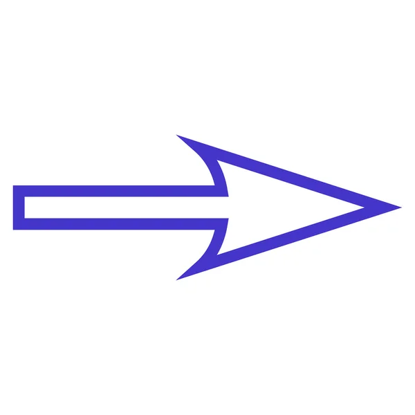 Sharp flèche droite mince ligne vectorielle icône — Image vectorielle
