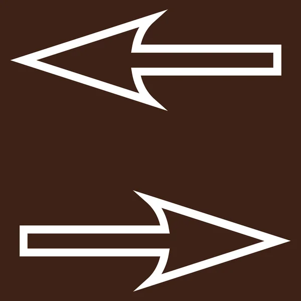 Exchange Arrows Horizontal Outline Vector Icon — Stock Vector