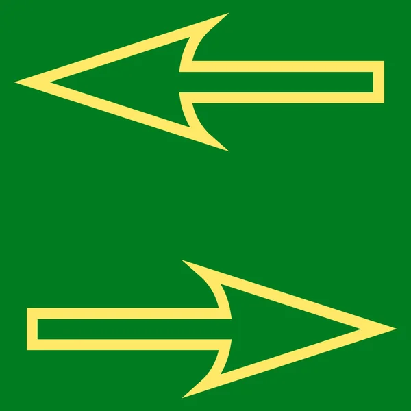 Austauschen Pfeile horizontal dünne Linie Vektor-Symbol — Stockvektor