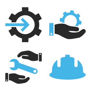 Geliştirme düz vektör simgeler