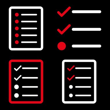 Liste düz vektör simgeler