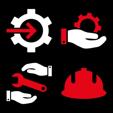 Geliştirme düz vektör simgeler