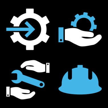 Geliştirme düz vektör simgeler