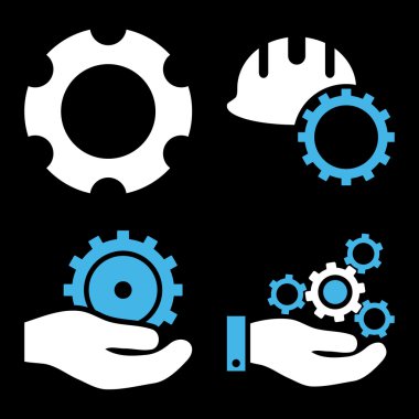 Geliştirme düz vektör simgeler