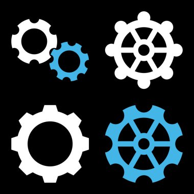 Vites düz vektör simgeler