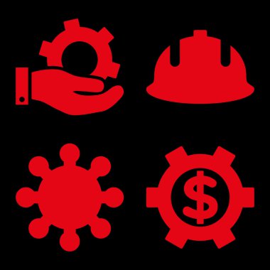 Geliştirme düz vektör simgeler