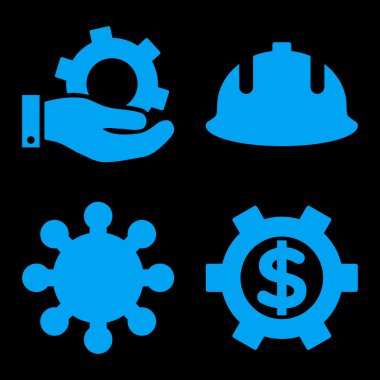 Geliştirme düz vektör simgeler