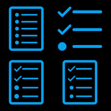 Liste düz vektör simgeler