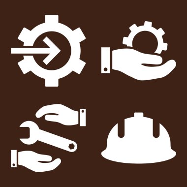 Geliştirme düz vektör simgeler