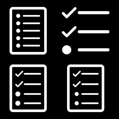 Liste düz vektör simgeler